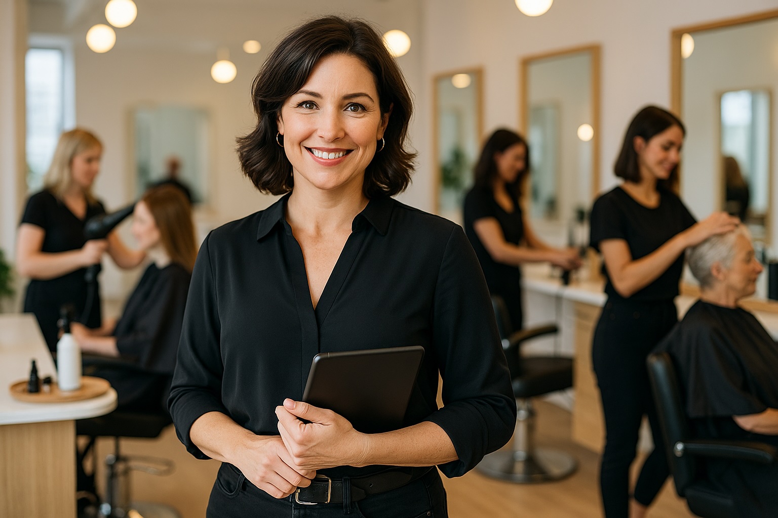 Lächelnde Kosmetikerin